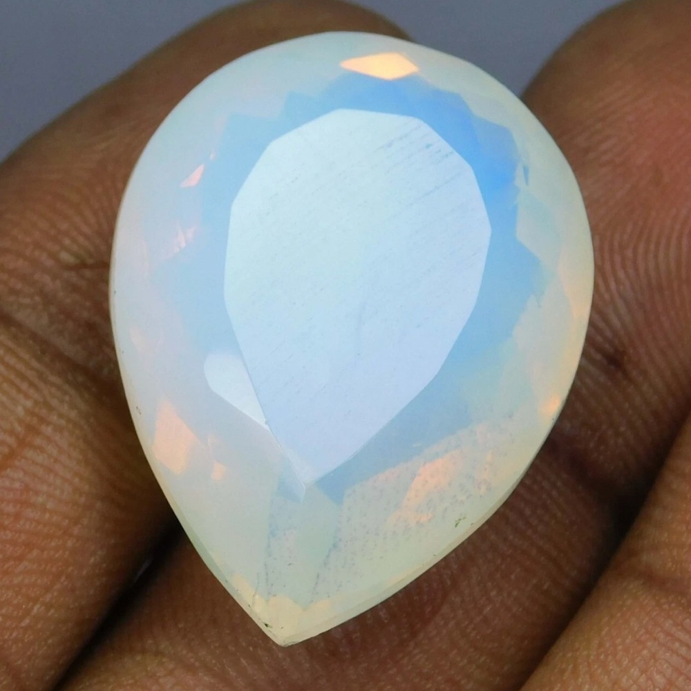 Elegant Natural 47.00 ct. Blue Fire Opal, Pear Cut